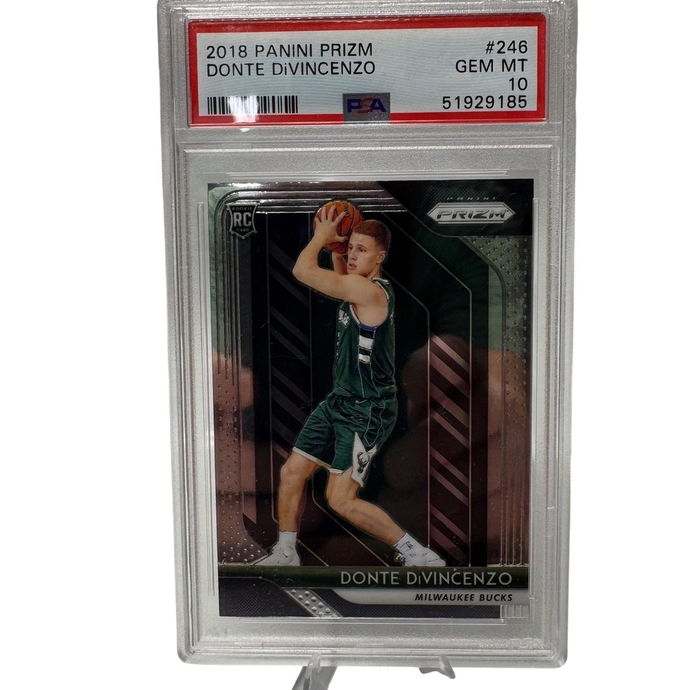 Donte DiVincenzo RC 2018-19 Panini Prizm PSA 10 GEM MT #246 NBA Bucks‎ Card